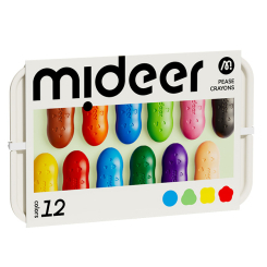 Канцтовары - Крайоны Mideer в виде фасоли 12 цветов (MD6220) Канцтовары - Крайоны Mideer в виде фасоли 12 цветов (MD6220)