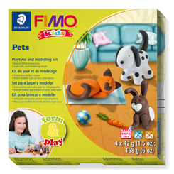 Набори для ліплення -  Набір пластики Fimo kids Домашні улюбленці (8034 02 LZ)