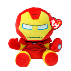 Персонажи мультфильмов - Мягкая игрушка TY Marvel Железный человек 15 см (44005)