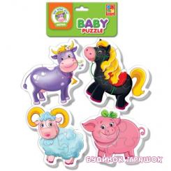 Пазлы - Настольная игра Беби пазлы Ферма Vladi Toys (VT1106-51)
