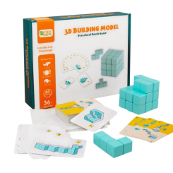 Настільні ігри - Дерев'яна розвиваюча гра Lesko DL-0236 3D Building Model для дітей (6345-21663a)