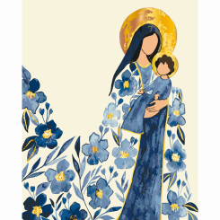 Товари для малювання - Картина за номерами Art Craft Богородиця з металізованими фарбами 40 х 50 см (16527-AC) Товари для малювання - Картина за номерами Art Craft Богородиця з металізованими фарбами 40 х 50 см (16527-AC)