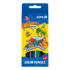 Канцтовари - Олівці кольорові Kite Hot Wheels двосторонні 12 кольорів (HW25-054-2)