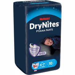Подгузники - Подгузники-трусики Huggies DryNites для мальчиков 17-30 кг 4-7 лет 10 шт (5029053527574)