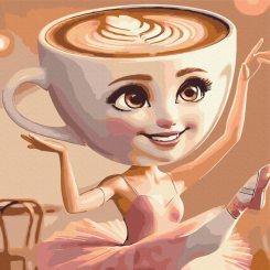 Товары для рисования - Картина по номерам Brushme Ballerina Cappuccino (SBS037)