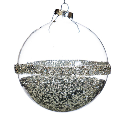 Аксесуари для свят - Куля новорічна Elisey Казкова куля 10 см Прозорий із сріблястим (095NB) (MR61984)