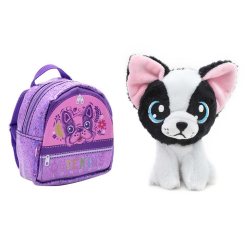 М'які тварини - М'яка іграшка Funville Cutekins Домашні улюбленці у сумочках Бульдог 10 см (FV35061/4)