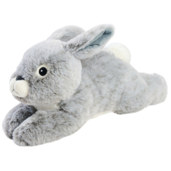М'які тварини - М'яка іграшка Nicotoy Милий кролик, що лежить сірий 30 см (5844398/1)