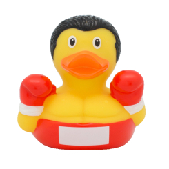 Іграшки для ванни - Каченя гумове LiLaLu FunnyDucks Боксер L1285