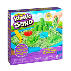 Антистрес іграшки - Набір кінетичного піску Kinetic Sand Замок з піску зелений 454 г (71402G)