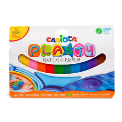 Набори для ліплення - Пластилін Carioca Plasty 12 кольорів (42691)