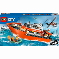 Конструктори LEGO - Конструктор LEGO City Рятувальний катер і гелікоптер берегової охорони (60504)
