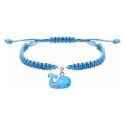 Ювелирные украшения - Браслет UMa&UMi Кит серебро голубой (2428858361995)