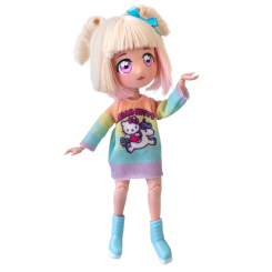 Ляльки - Лялька 4SF Manga Dolls Hello Kitty Стильна Цукерочка-єдиноріг (HKTF2000)