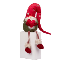Персонажи мультфильмов - Новогодняя мягкая игрушка Novogod'ko "Гном с сердцем" 51 см 973728 Разноцветный