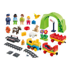 Конструкторы с уникальными деталями - Конструктор Playmobil 1.2.3 Моя первая железная дорога (70179)