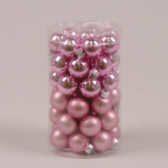 Аксесуари для свят - Кульки скляні Flora D-2,5 см. 48 шт(44526) (MR35657)