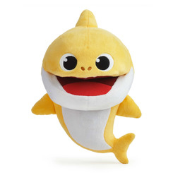 Персонажі мультфільмів - М'яка іграшка Baby shark Мале акуленятко музична на руку (61181)