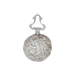 Аксесуари для свят - Ялинкова куля BonaDi 12 см Сріблястий (118-954) (MR63006)