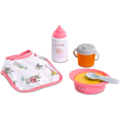 Одяг та аксесуари - Набір іграшкового посуду Corolle Дитячий сніданок 5 предметів (9000110220)