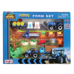 Транспорт і спецтехніка - Ігровий набір Maisto Super farm play set синій (12565/3)