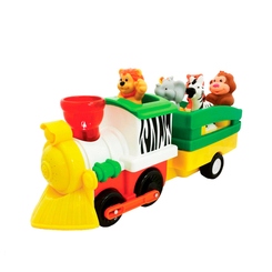 Фигурки животных - Игровой набор Kiddieland Паровоз Лимпопо на украинском со световым эффектом (056903)