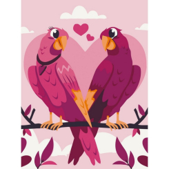 Товари для малювання - Картина за номерами Art Craft Закохані нерозлучники 30х40 см (11702-AC)