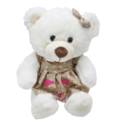 М'які тварини - М'яка іграшка Ведмедик у коричневій сукні MiC (B1014) (153830)