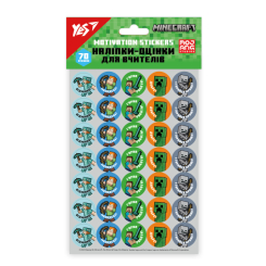 Набори для творчості - Наліпки-оцінки Yes Minecraft круглі (955394)