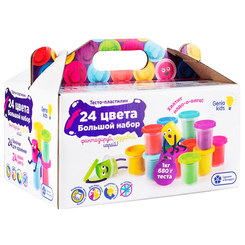 Наборы для лепки - Набор для лепки Genio Kids Тесто-пластилин 24 цвета (TA1097)