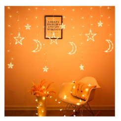 Аксесуари для свят - Світлодіодна гірлянда-штора StreetGo Місячна ніч (SGMC00003)