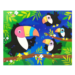 Набори для творчості - Набір для творчості Apli Krapli Аплікація Тукани (4820198701154)