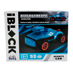 Конструктори з унікальними деталями - Конструктор IBLOCK Kids hits Спорткар блакитний 55 деталей (KH52/001/1) Конструктори з унікальними деталями - Конструктор IBLOCK Kids hits Спорткар блакитний 55 деталей (KH52/001/1)