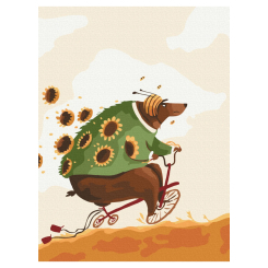 Товари для малювання - Картина за номерами Brushme Ведмежі пригоди (KBS0123) Товари для малювання - Картина за номерами Brushme Ведмежі пригоди (KBS0123)