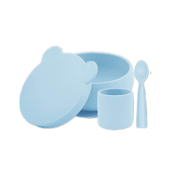 Детская посуда и аксессуары - Набор для кормления MinikOiOi BLW Set I Mineral Blue (101070056)