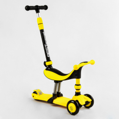 Самокаты - Самокат-велобег трехколесный Best Scooter колеса PU со светом 3 в 1 70 кг Yellow (105637)