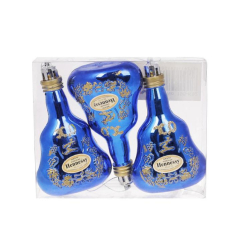 Аксесуари для свят - Набір ялинкових прикрас BonaDi Пляшки 3 шт 9 см Синій (195-K92) (MR62471)
