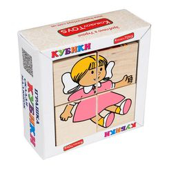Розвивальні іграшки - Кубики Komarov toys Склади малюнок Іграшки 4 штуки (Т 608)