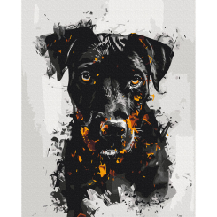 Товари для малювання - Картина за номерами Brushme Вогняний пес (BS53929)