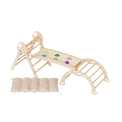 Ігрові комплекси, гойдалки, гірки - Ігровий комплекс Goodevas Монтессорі 4 в 1 молочний (4820281140556)