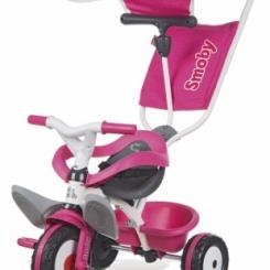 Детский транспорт - Велосипед с козырьком и багажником Smoby Розовый (444207)