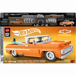 Конструкторы с уникальными деталями - Конструктор Hot Wheels Brick Shop Elite Custom '62 Chevy Pickup 858 деталей (JFT20)