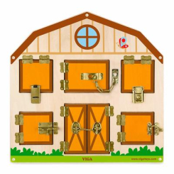 Розвивальні іграшки - Бізіборд Viga Toys Будиночок на фермі (51627)