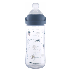 Бутылочки, соски и аксессуары - Бутылочка для кормления Bebe Confort Emotion Physio Urban garden темно-синяя 360 мл (3102209170)