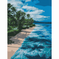 Товари для малювання - Картина за номерами Brushme Райська набережна (RBS51424) Товари для малювання - Картина за номерами Brushme Райська набережна (RBS51424)