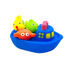 Игрушки для ванны - Набор для купания Bibi Toys Кораблик и морские обитатели (761049BT)