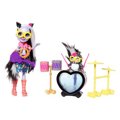 Куклы - Набор Enchantimals Скунс-кукла и маска каперов (FCC62/FRH41)