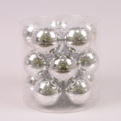 Аксесуари для свят - Кульки скляні Flora D-8 см. 15 шт(44607) (MR35795)