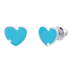 Ювелирные украшения - Серьги UMa&UMi Сердце голубые (9396345287277)