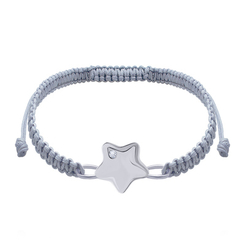 Дорогоцінні прикраси - Браслет плетений UMa&UMi Зірка Swarovski сріблястий (6828622607476)